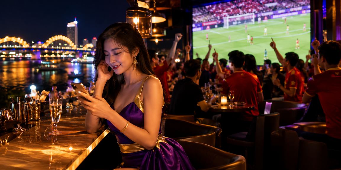 Lễ hội rực rỡ tại Đà Nẵng và người dùng xem thông tin giao dịch tài chính trực tuyến