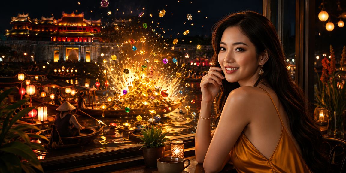 Quán cà phê Huế yên bình và người dùng theo dõi phân tích kèo cược thể thao trực tuyến